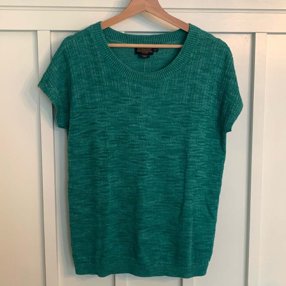 NWT Pendleton Cap Sleeve Slub Knit Sweater